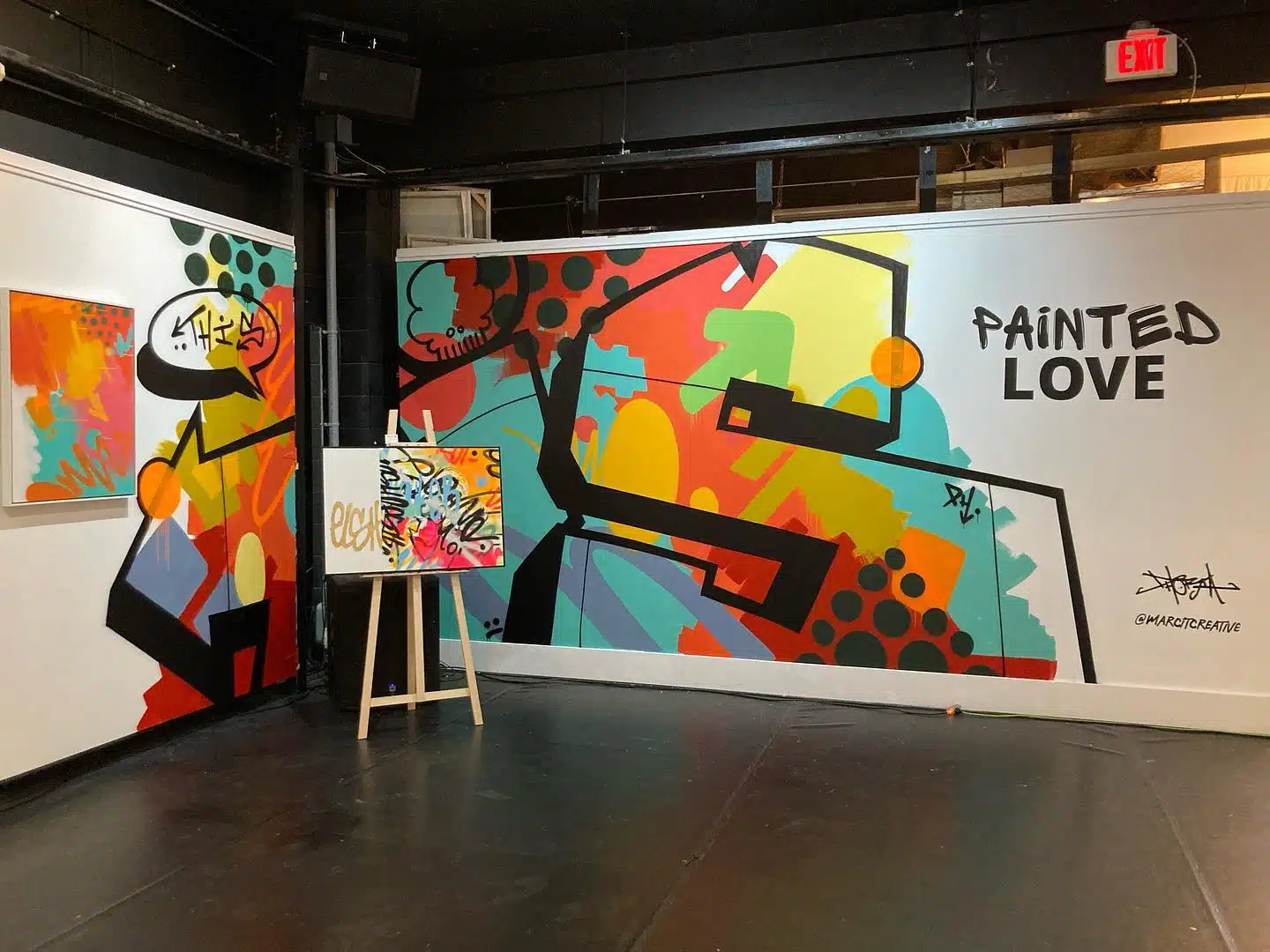 Painted Love mural at The Beaumont Studios