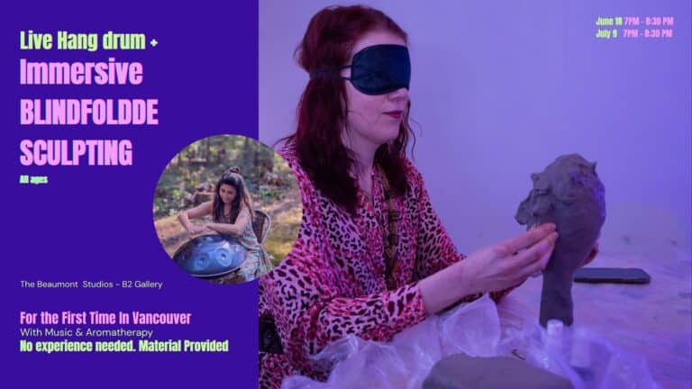 Live Hang Drum + Blindfolded Sculpting ( Sculpting without Sight)