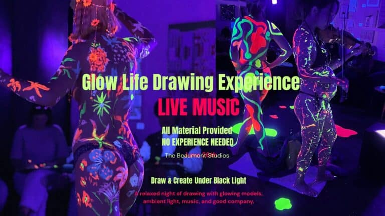 Live Music + Glow Life Drawing Experience
