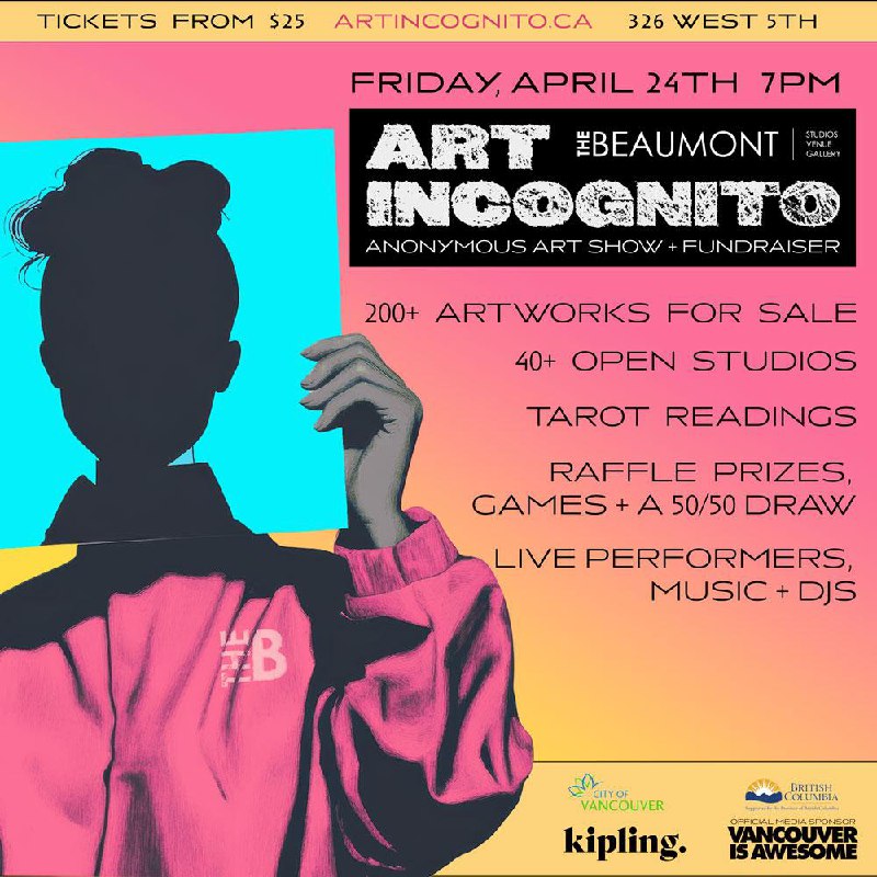 Art Incognito 2026 - Anonymous Art Show and Fundraiser