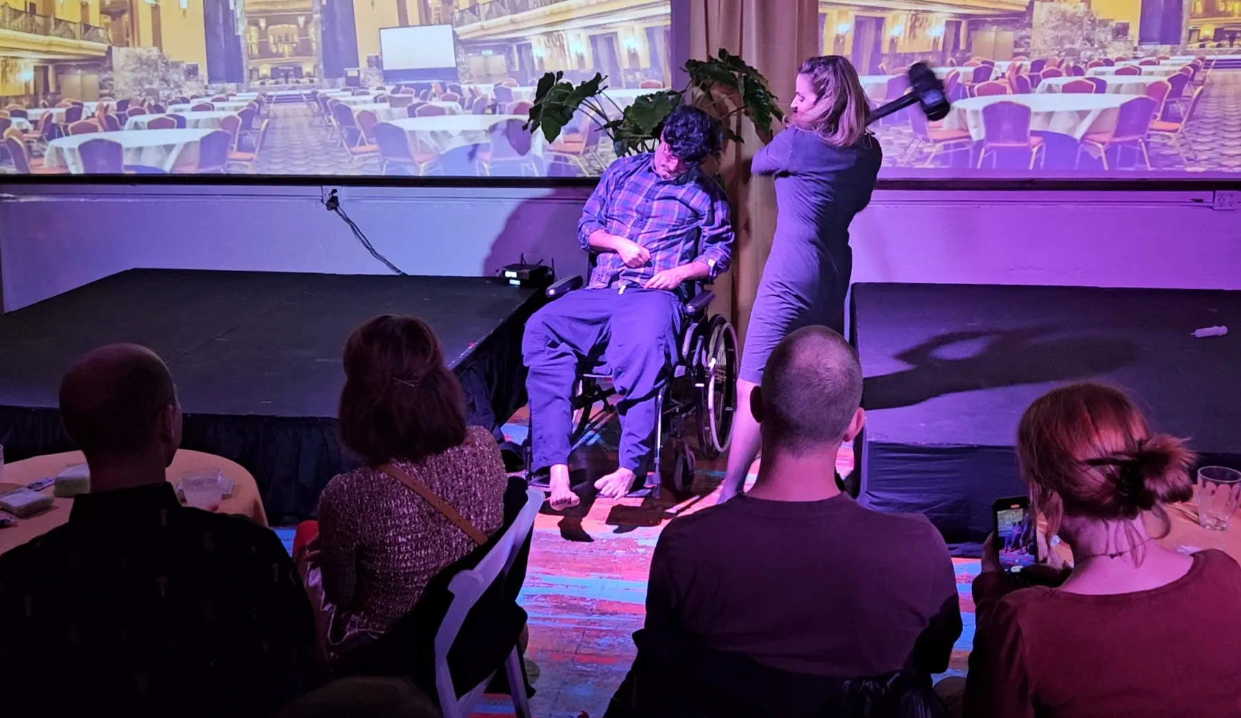 The Shine 2023 - Misery sledgehammer scene with audience